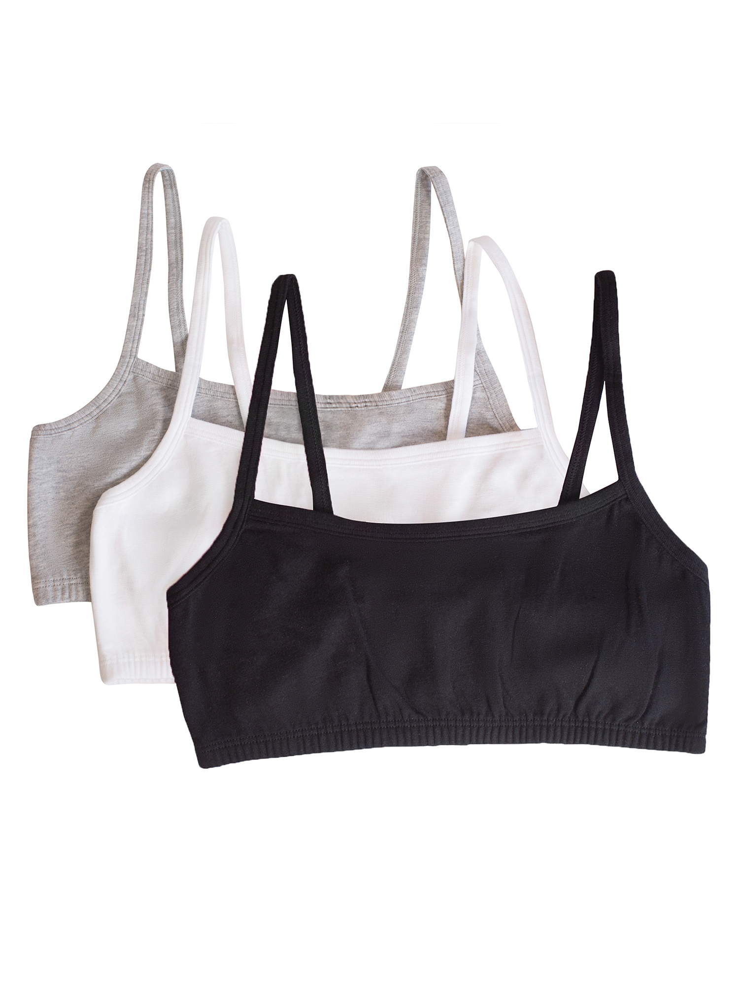 Fruit of the Loom Women's Spaghetti Strap Sports Bra, 3-Pack