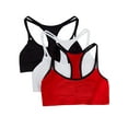 Fruit of the Loom Women's Spaghetti Strap Cotton Sports Bra, 3Pack, Style9036