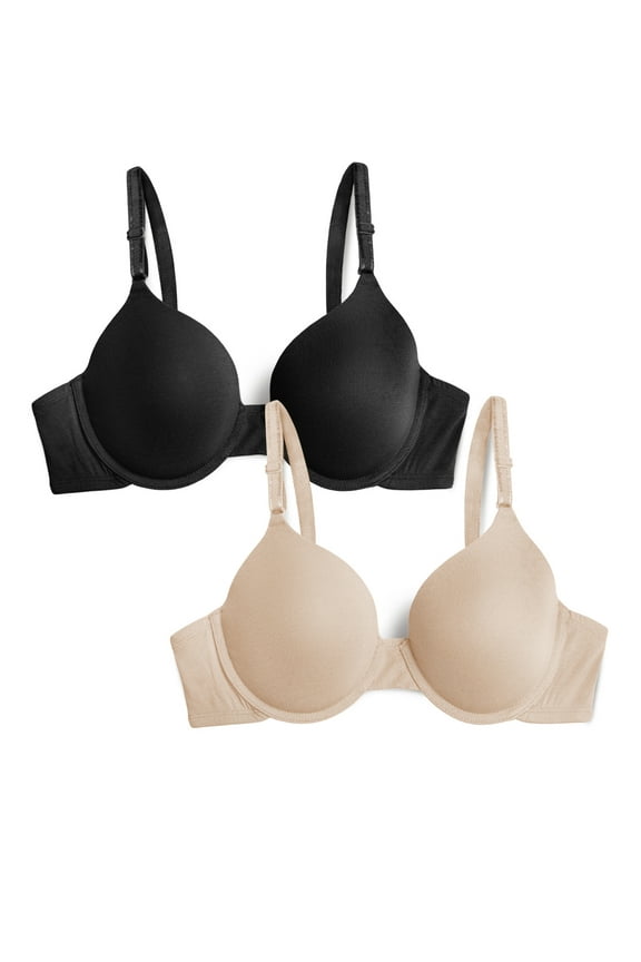 Women's T-Shirt Bra 2 Pack, Style FT938, Sizes M to XXL