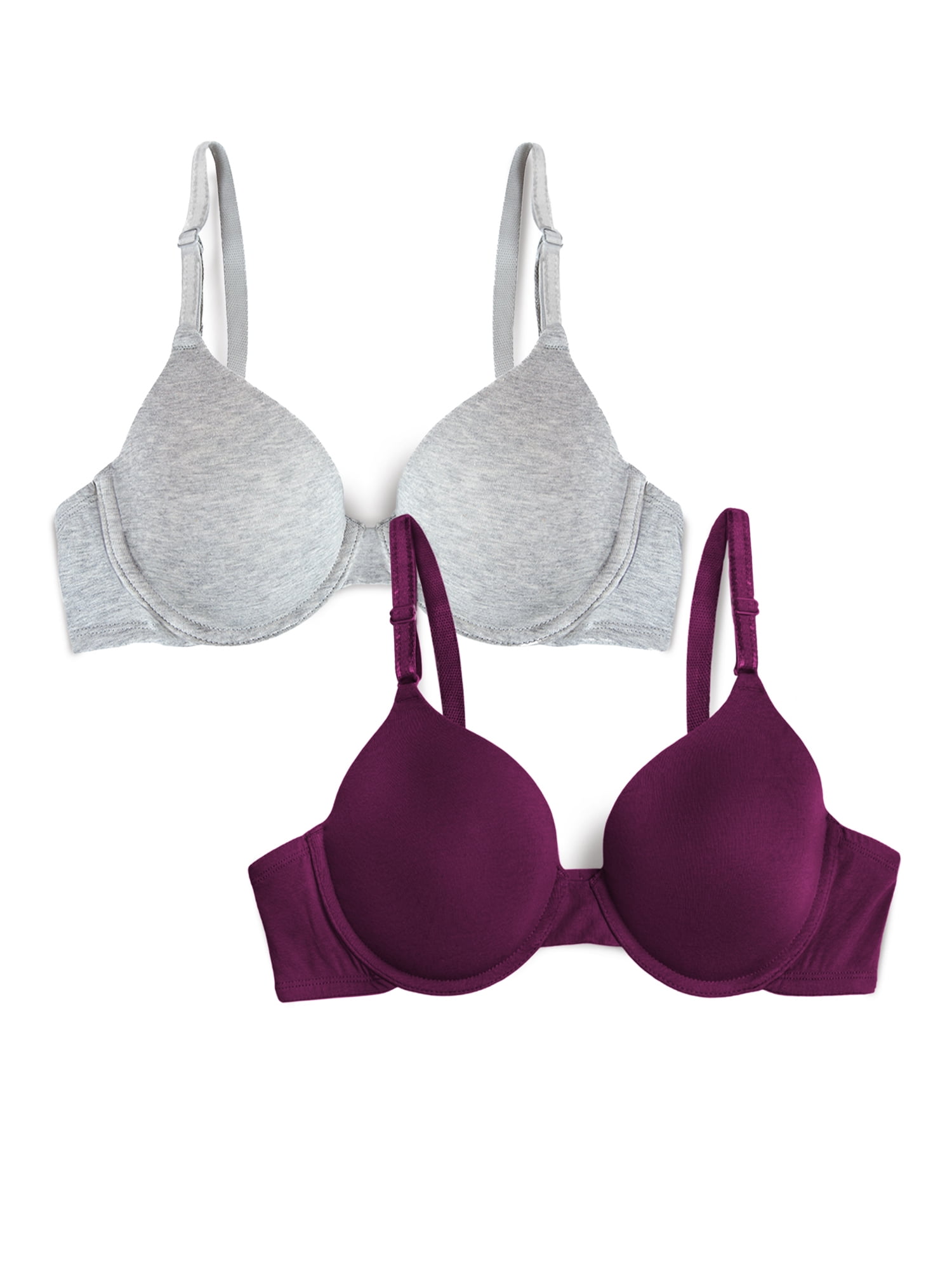 Fruit of the Loom Women's T-Shirt Bra 2 Pack, Style FT938, Sizes M to XXL