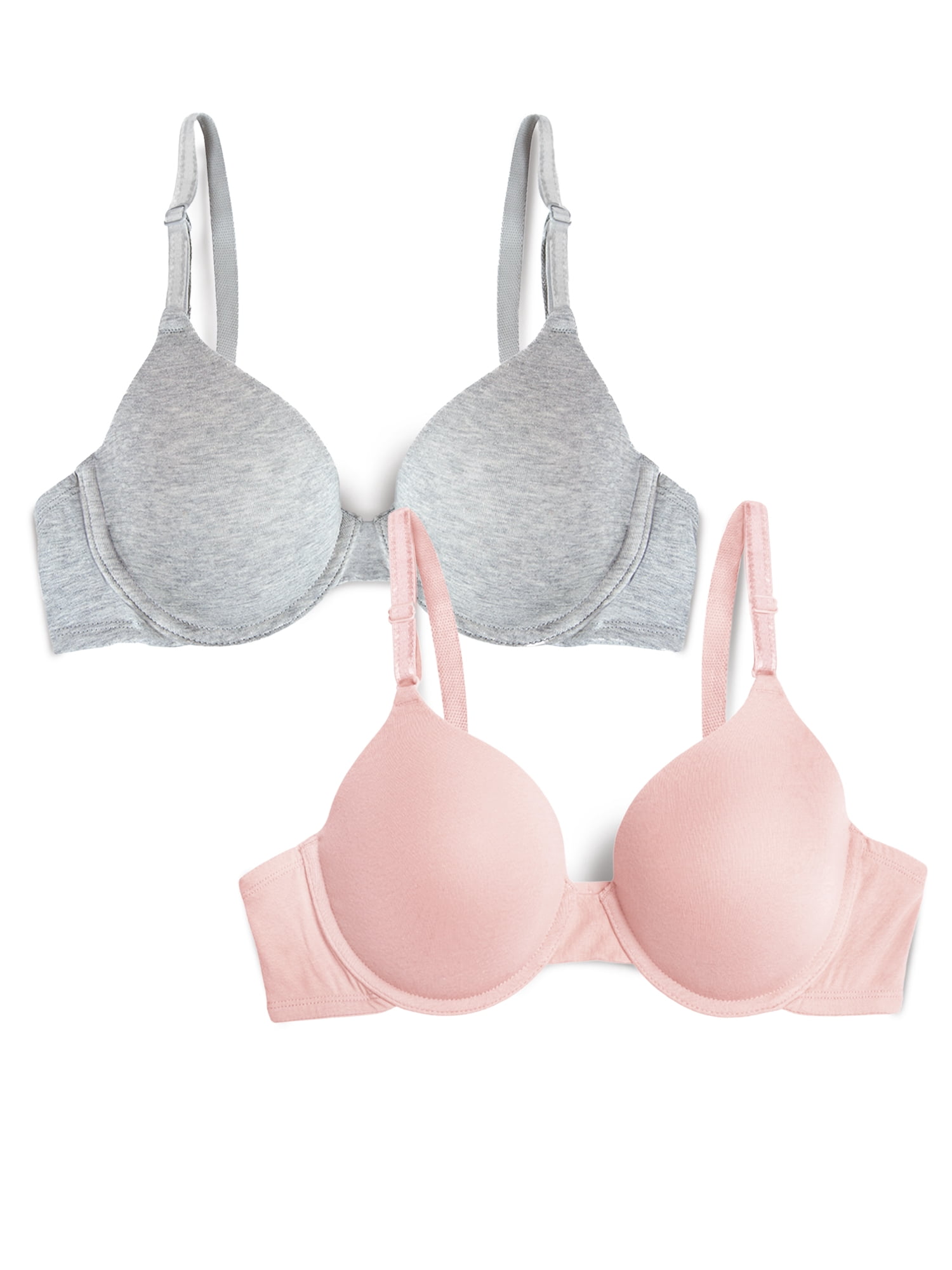 Fruit of the Loom Women's T-Shirt Bra 2 Pack, Style FT938, Sizes M to XXL