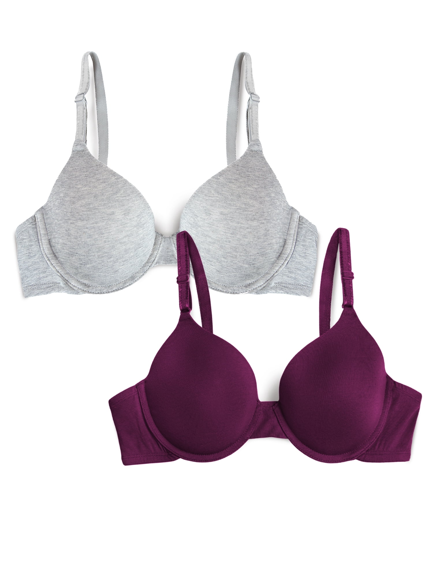 Fruit of the Loom Women's T-Shirt Bra 2 Pack, Style FT938, Sizes M to XXL