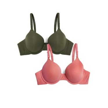 Fruit of the Loom Women's T-Shirt Bra 2 Pack, Style FT938, Sizes M to XXL