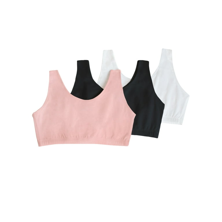 Fruit of the Loom Women's Tank Style Cotton Sports Bra, 3-Pack, Style-9012  