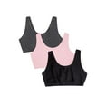 thumbnail image 1 of Fruit of the Loom Women's Tank Style Cotton Sports Bra, 3-Pack, Style- 9012, 1 of 8