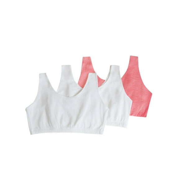 Fruit of the Loom Women's Tank Style Cotton Sports Bra, 3-Pack, Style-9012