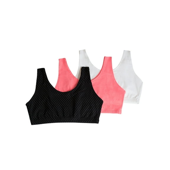 Fruit of the Loom Women's Tank Style Cotton Sports Bra, 3-Pack, Style-9012