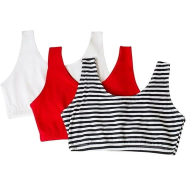 Fruit of the Loom Women's Tank Style Cotton Sports Bra 3-Pack