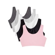 Women's Tank Style Cotton Sports Bra, 5-Pack, Style 9012