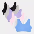 thumbnail image 1 of Fruit of the Loom Women's Tank Style Cotton Sports Bra 6-Pack, Size 44, 1 of 9