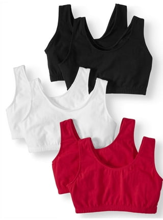 Fruit of the Loom Women's Racerback Style Cotton Sports Bra, 3-Pack,  Style-9012 