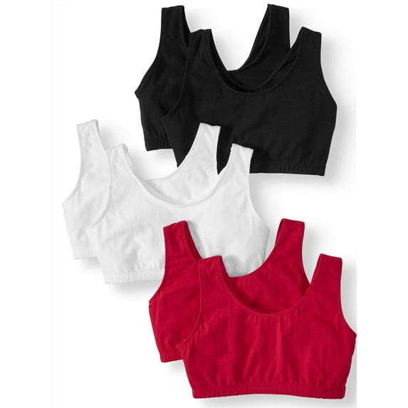 Fruit of the Loom Women's Tank Style Sports Bra 6-Pack, Style 9012