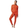 thumbnail image 1 of Fruit of the Loom Women's Thermal Performance High Mock Neck Top & Thermal Legging Bottom Set, Sizes XS-XXXL, 1 of 9