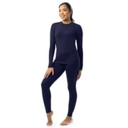 Fruit of the Loom Women's Thermal Performance High Mock Neck Top & Thermal Legging Bottom Set, Sizes XS-XXXL