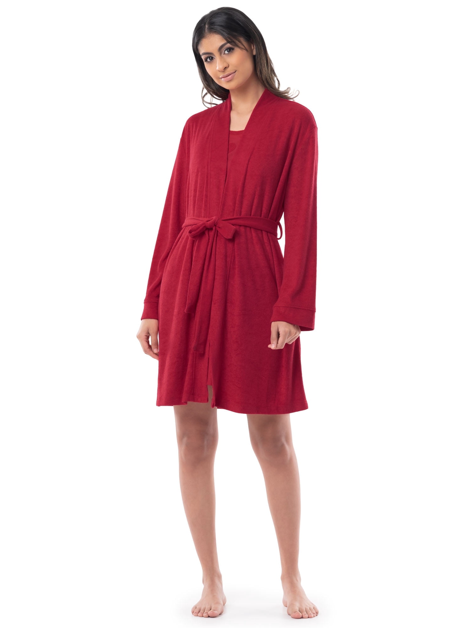 Fruit of the Loom Women's Sleep Chemise Nightgown & Robe Pajama Set ...