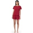 thumbnail image 1 of Fruit of the Loom Women's Sleep Short Sleeve PlushTerry Cloth Top and Pajama Short Set, Sizes S-4XL, 1 of 7