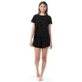 thumbnail image 1 of Fruit of the Loom Women's Sleep Short Sleeve PlushTerry Cloth Top and Pajama Short Set, Sizes S-4XL, 1 of 6