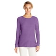 thumbnail image 1 of Fruit of the Loom Women's Waffle Thermal Underwear Top (Large, Purple), 1 of 2