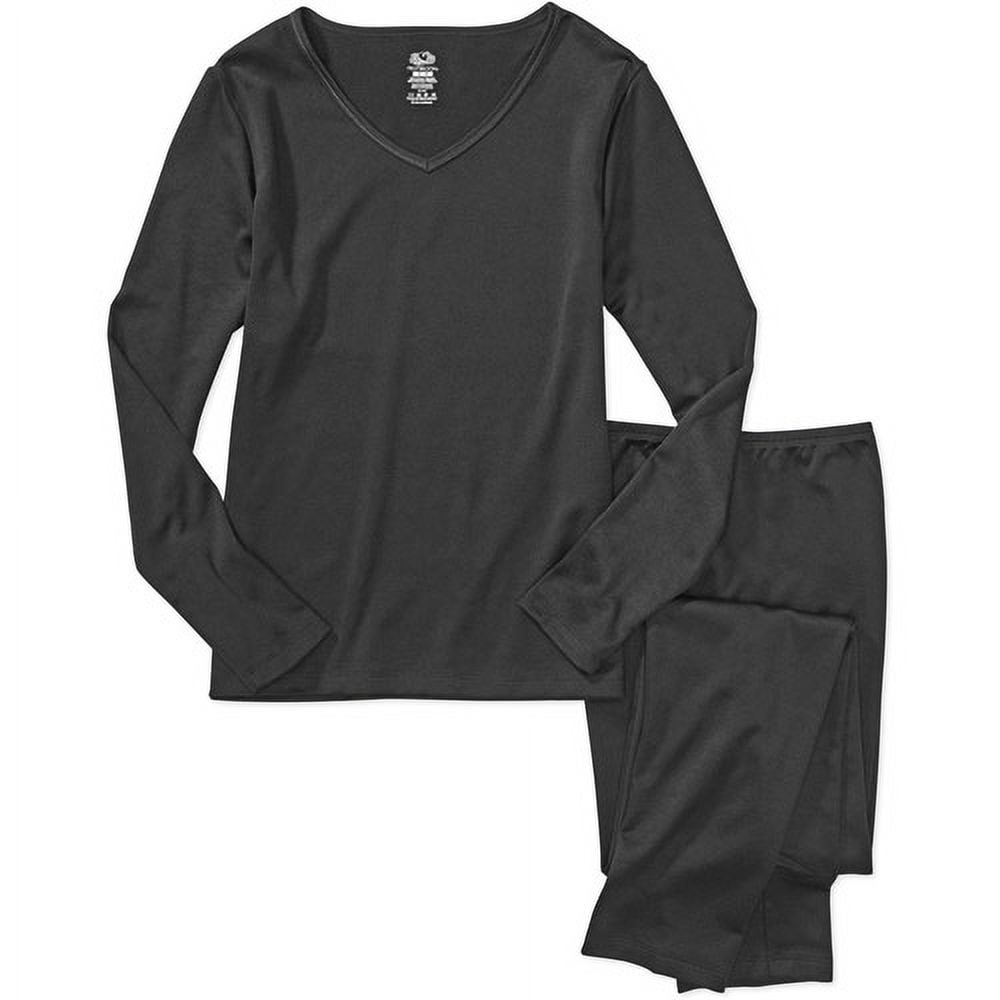 Fruit of the Loom Women's Warmwear Thermal Tee and Pants Set