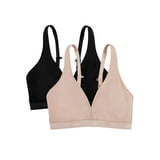 Fruit of the Loom Women's Wirefree Cotton Bralette, 2-pack, Style ...