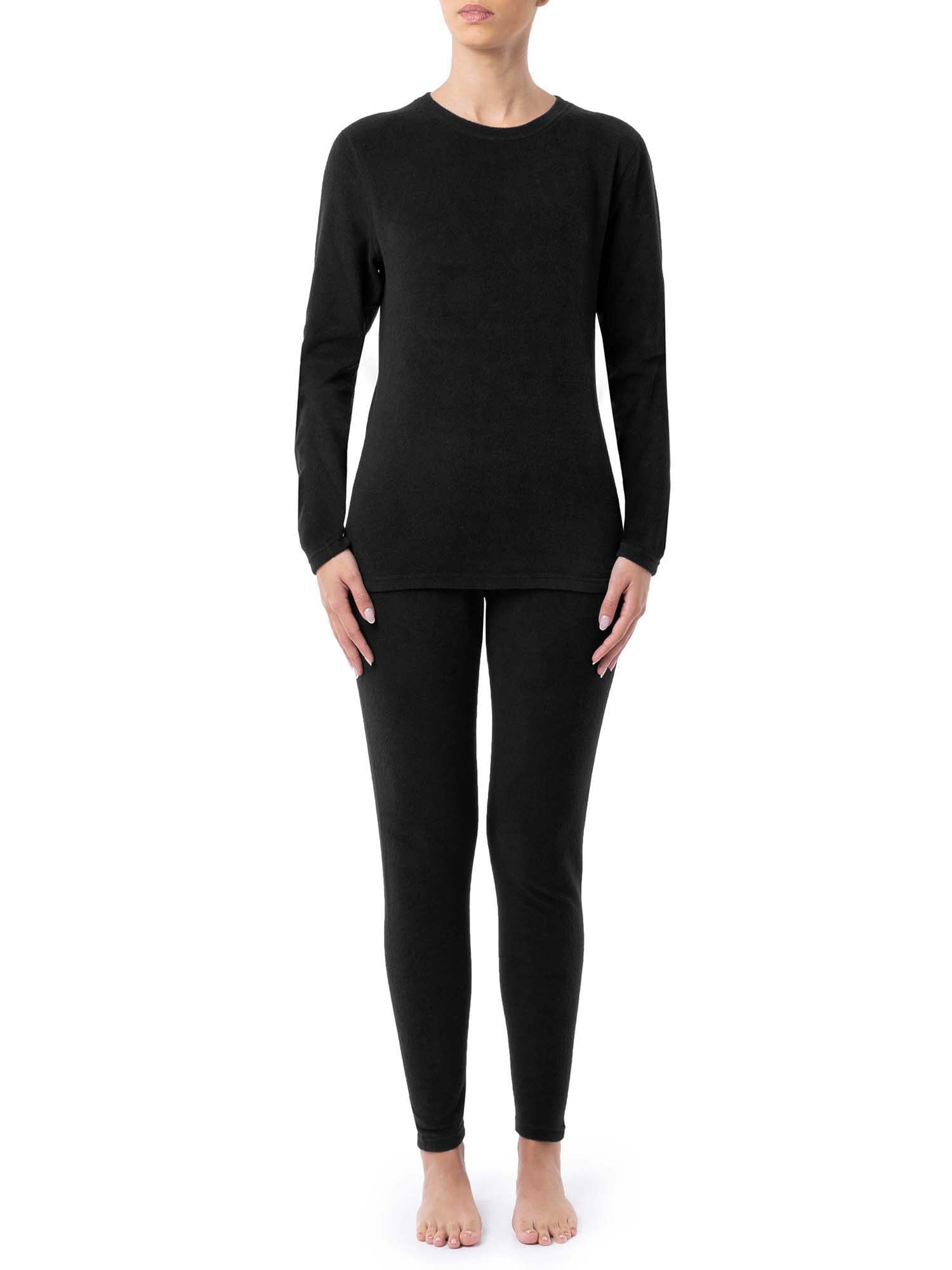 Fruit of the Loom Women's & Women's Plus Stretch Fleece Thermal Top and ...