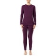 thumbnail image 1 of Fruit of the Loom Women's & Women's Plus Stretch Fleece Thermal Top and Bottom Set, 1 of 16