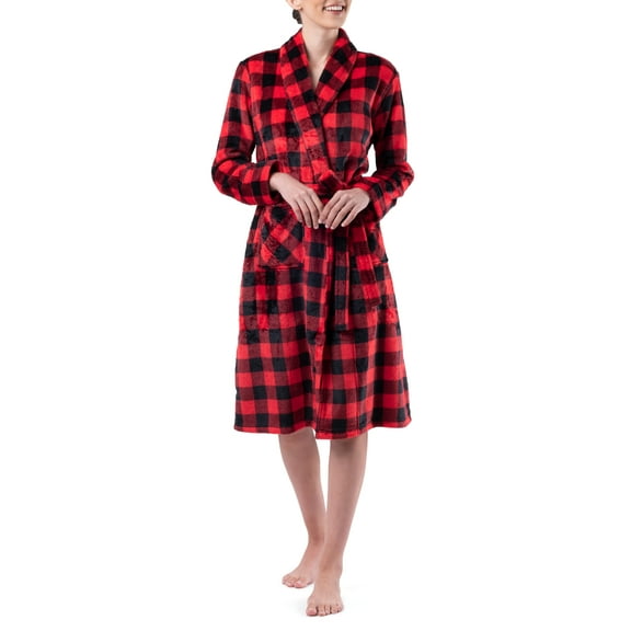 Fruit of the Loom Women's and Women's Plus Beyond Soft Fleece Robe