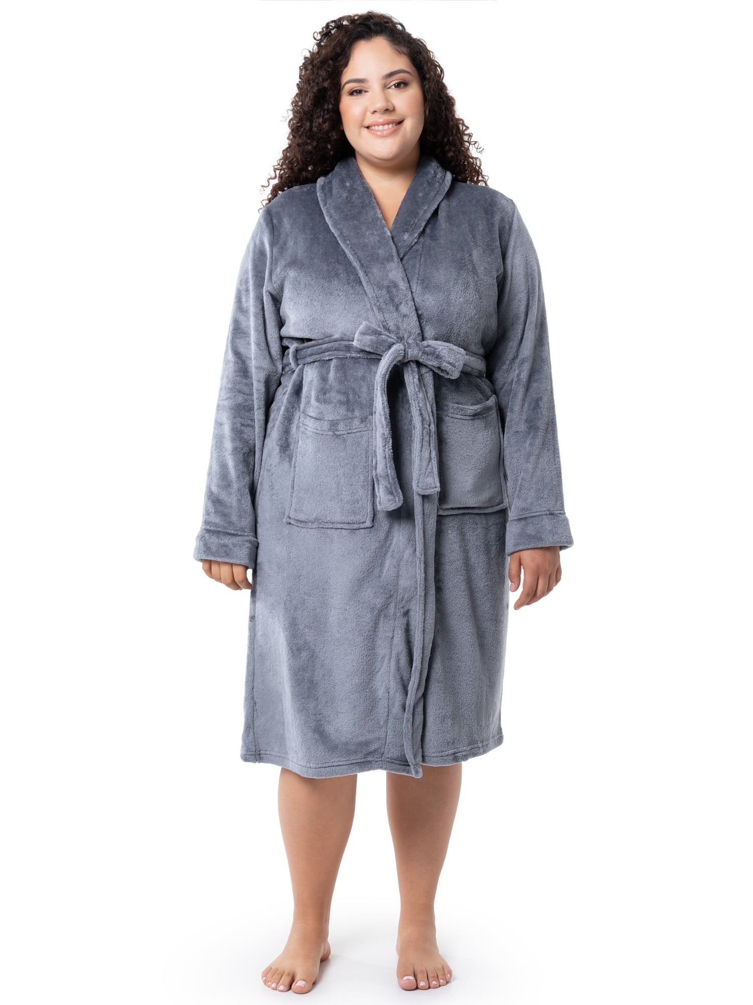 Oplxuo Womens Star Pattern Plush Robe Soft Warm Fluffy Fleece Bathrobe  Winter House Coat Sherpa Long Robes with Shawl Collar Coffee at Amazon  Women's Clothing store