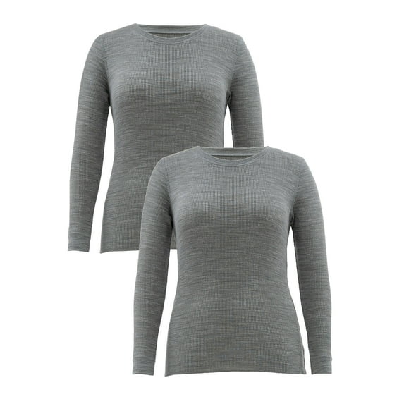 Fruit of the Loom Women's and Women's Plus Eversoft Waffle Thermal Top, 2-Pack