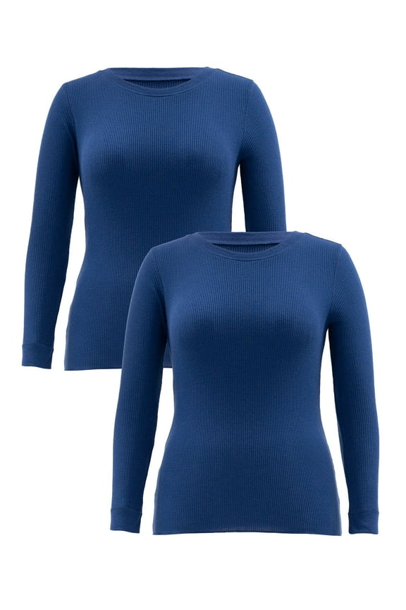 Women's and Women's Plus Eversoft Waffle Thermal Top, 2-Pack