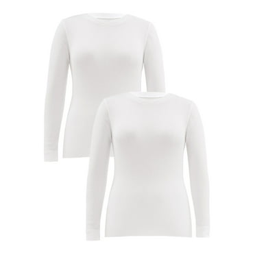 Fruit of the Loom Women's and Women's Plus Eversoft Waffle Thermal Top, 2-Pack