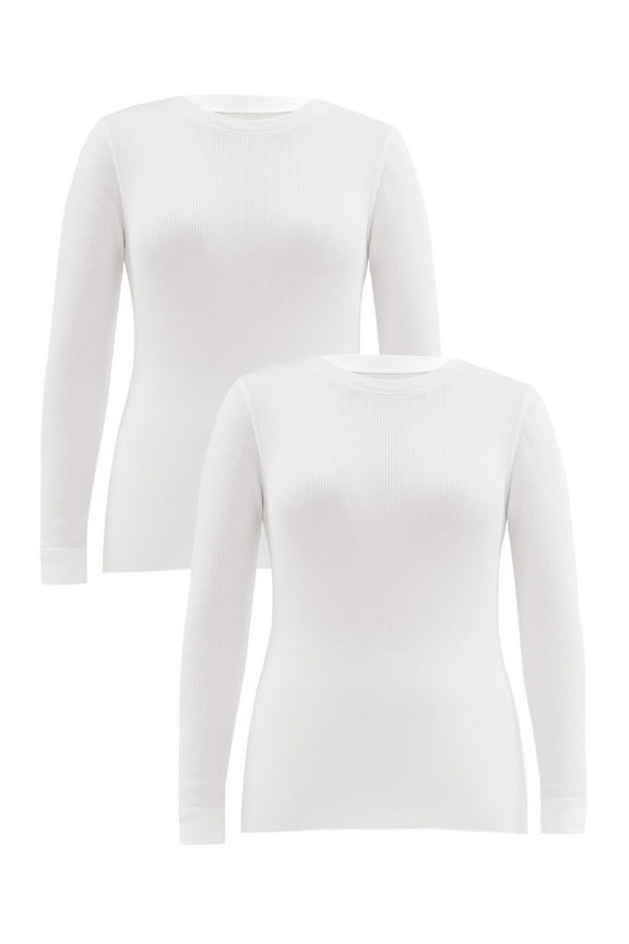 Women's and Women's Plus Eversoft Waffle Thermal Top, 2-Pack