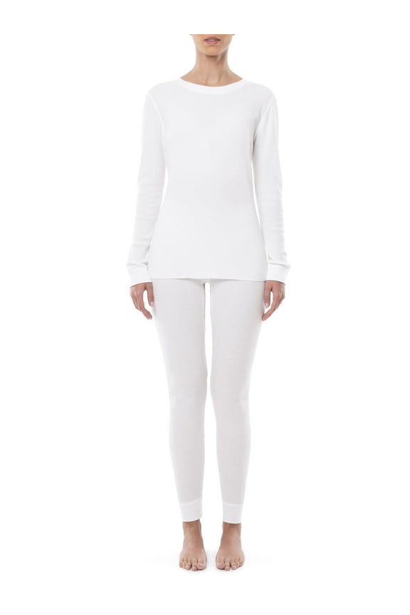 Women's and Women's Plus Eversoft Waffle Top and Bottom Thermal Set