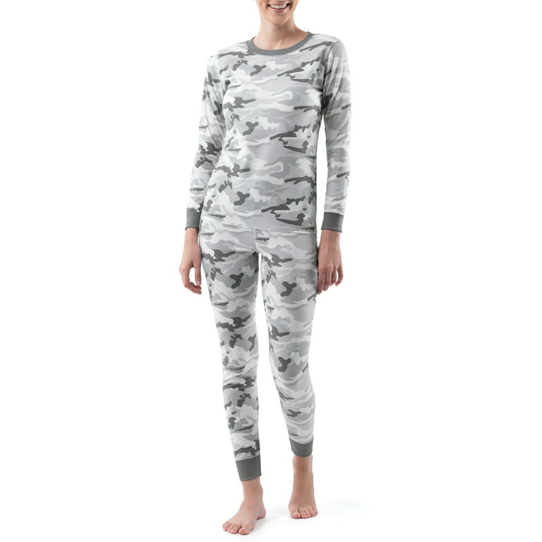 Fruit of the Loom Women's & Women's Plus Stretch Fleece Thermal Top and  Bottom Set 