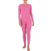 Fruit of the Loom Women's and Women's Plus Long Underwear 2-Piece Waffle Top and Bottom Thermal Set