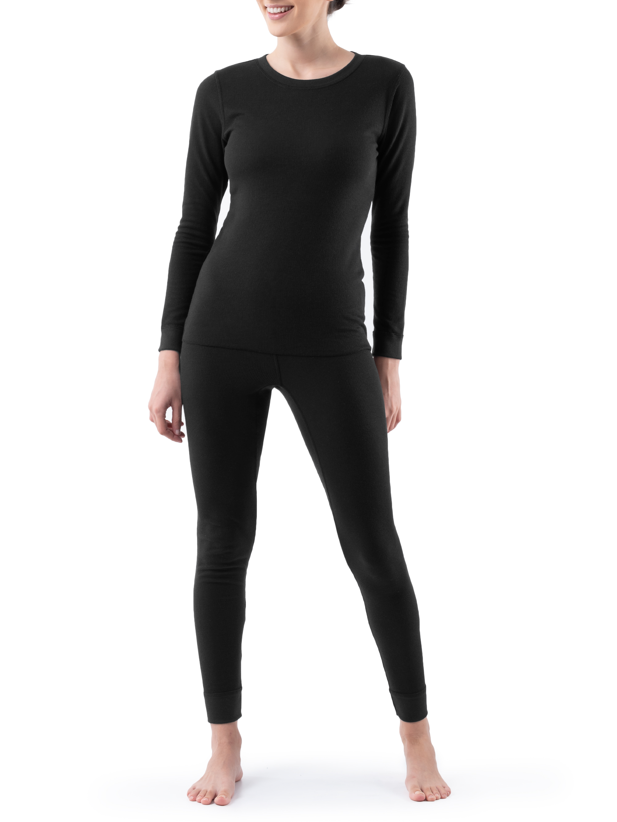 Fruit of the Loom Women's and Women's Plus Long Underwear Thermal Waffle Top and Bottom Set - image 1 of 14