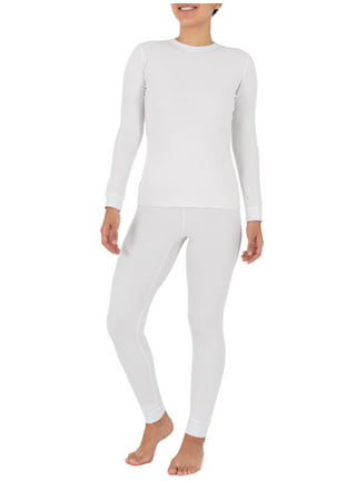 Fruit of the Loom Women's and Plus Long Underwear Waffle Thermal Top and  Bottom Set