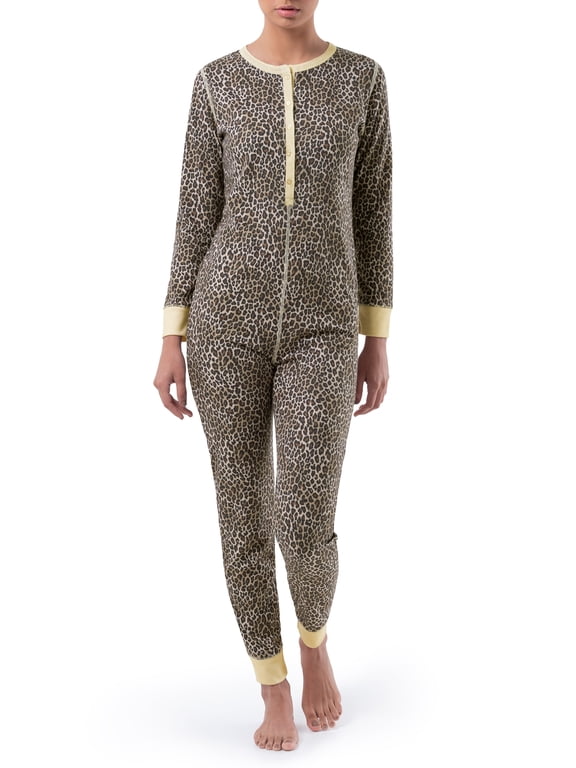 Women's and Women's Plus Long Underwear Waffle Thermal Union Suit