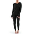 thumbnail image 1 of Fruit of the Loom Women's and Women's Plus Thermal Henley Top & Bottom Set, 1 of 15