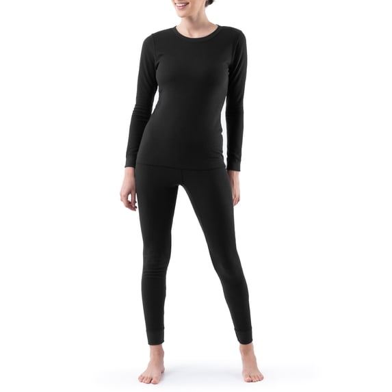Fruit of the Loom Women's and Women's Plus Long Underwear Thermal Waffle Top and Bottom Set
