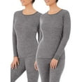 thumbnail image 1 of Fruit of the Loom Women's and Women's Plus Waffle Thermal Underwear Crew Sleep Top - 2 Pack, 1 of 3
