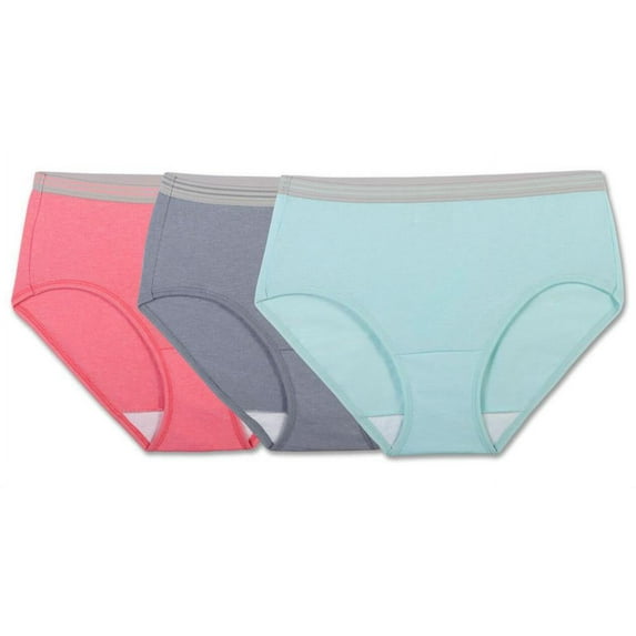 Fruit of the Loom Womens 3-Pack Assorted Briefs Multi 7