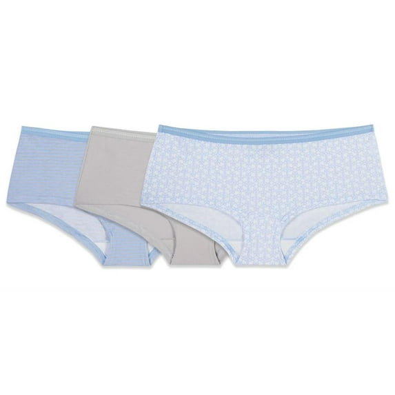 Fruit of the Loom Womens 3-Pack Boy Shorts(Assorted 5)