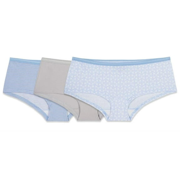 Fruit of the Loom Womens 3-Pack Boy Shorts Assorted  9