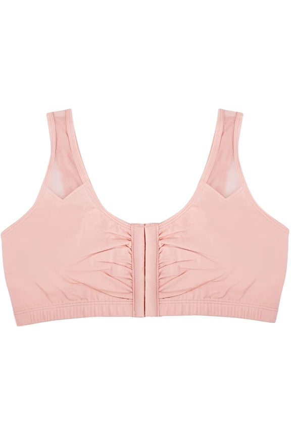 Womens Comfort Front Close Sport Bra with Mesh Straps, Style FT715