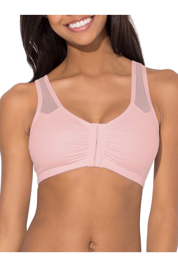 Women’s Comfort Front Close Sport Bra with Mesh Straps, Style FT715
