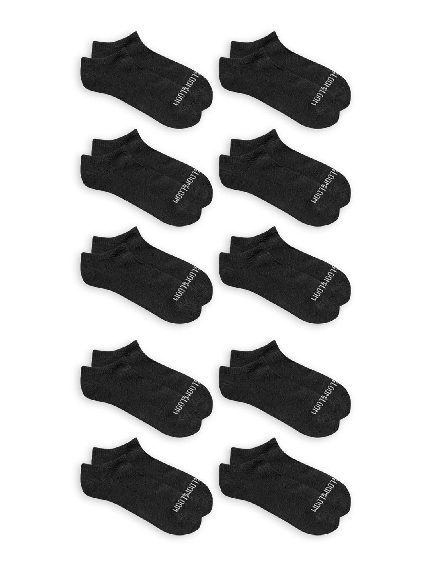 Fruit of the Loom Womens Everyday Soft Cushioned No Show Socks, 10-Pack ...