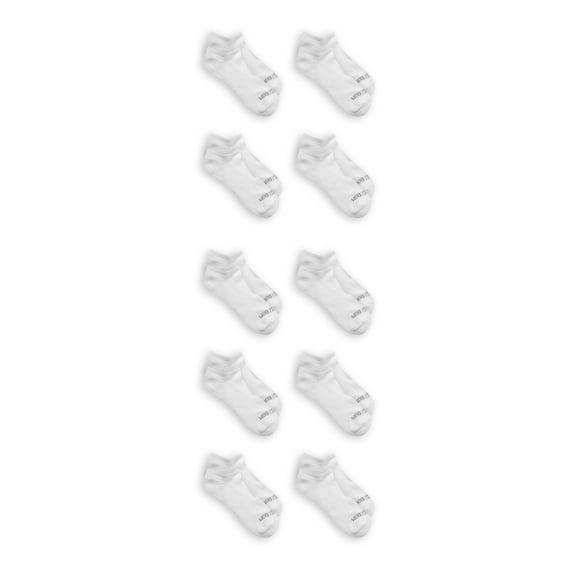 Fruit of the Loom Womens Everyday Soft Cushioned No Show Socks, 10-Pack