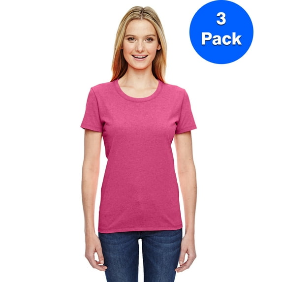 Fruit of the Loom Womens HD T-Shirt L3930R (3 PACK)