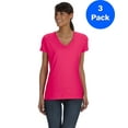 thumbnail image 1 of Fruit of the Loom Womens HD V-Neck T-Shirt L39VR (3 PACK), 1 of 3